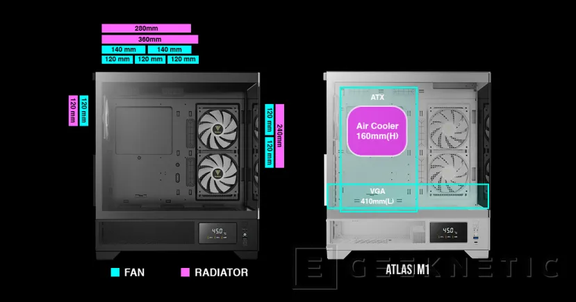 Geeknetic Las nuevas cajas GAMDIAS ATLAS incluyen visión panorámica y ventiladores ARGB 3