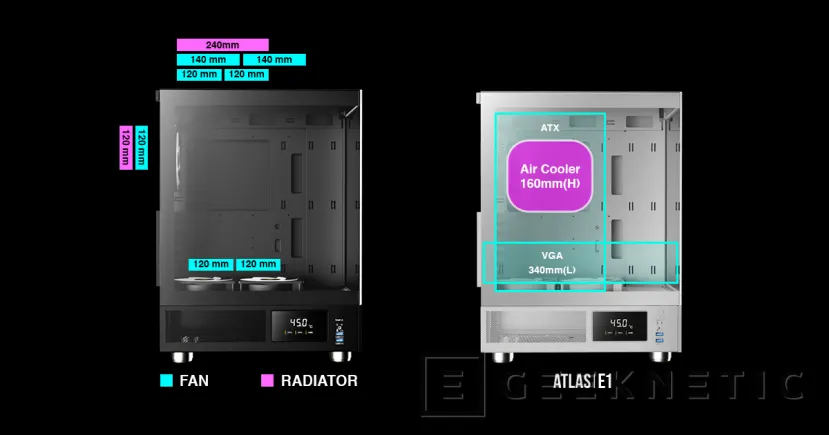 Geeknetic Las nuevas cajas GAMDIAS ATLAS incluyen visión panorámica y ventiladores ARGB 4