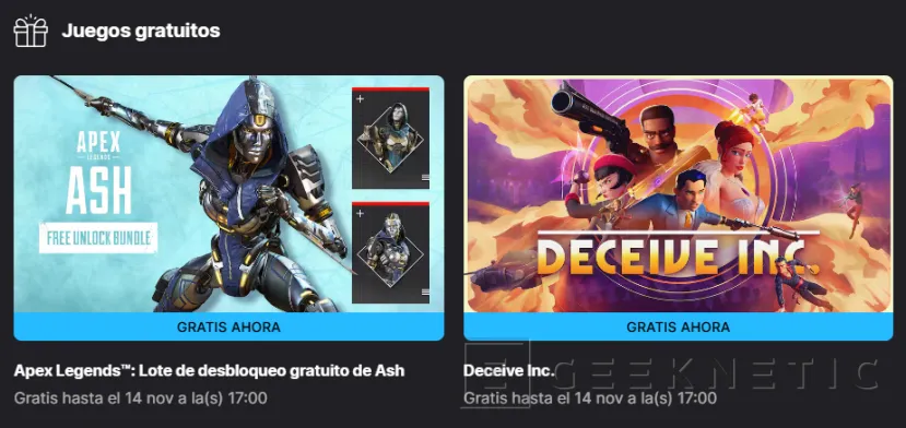 Geeknetic Epic Games ofrece Gratis esta semana Device Inc. y contenido para Apex Legend 1