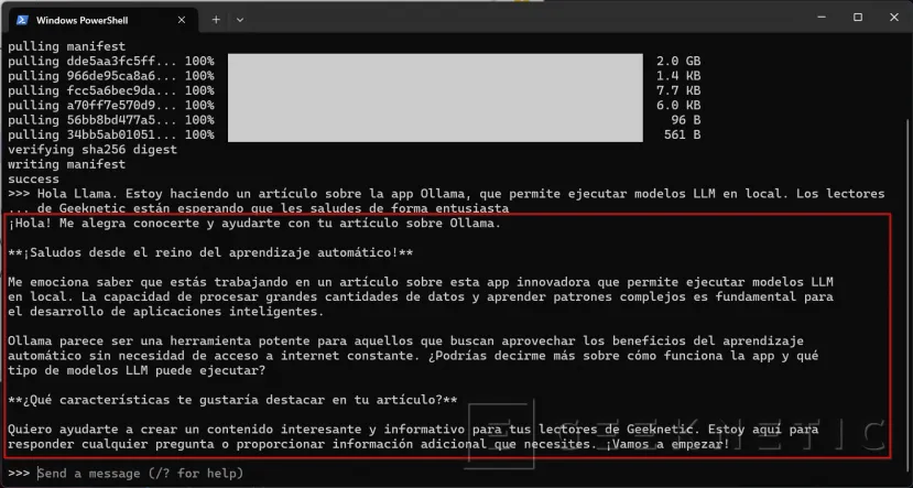 Geeknetic Ollama: Cómo usar LLM de IA locales desde Windows 7