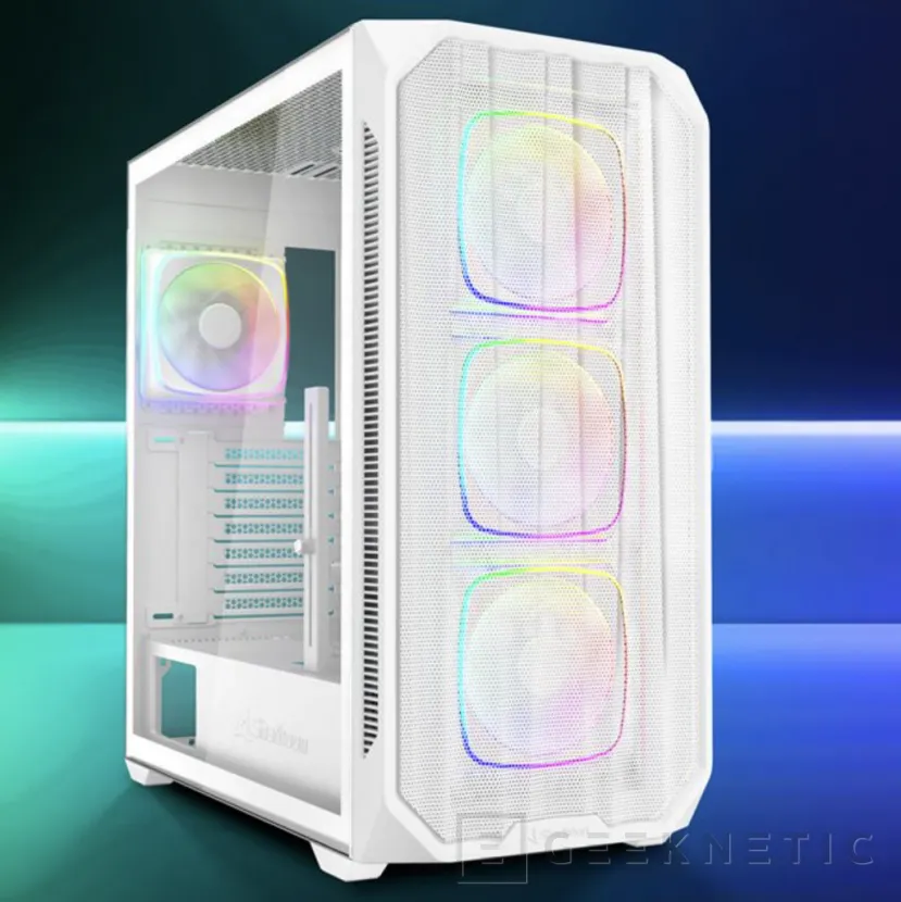 Geeknetic Sharkoon lanza su torre AK5 RGB con soporte BTF y los nuevos ventiladores Shark Light  2