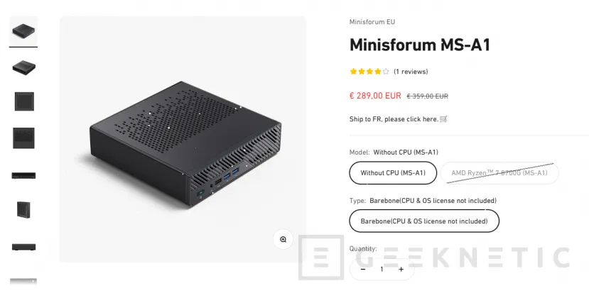 Geeknetic Minisforum updates the MS-A1 miniPC to add an AMD Ryzen 9 9950X limited to 100 W 3