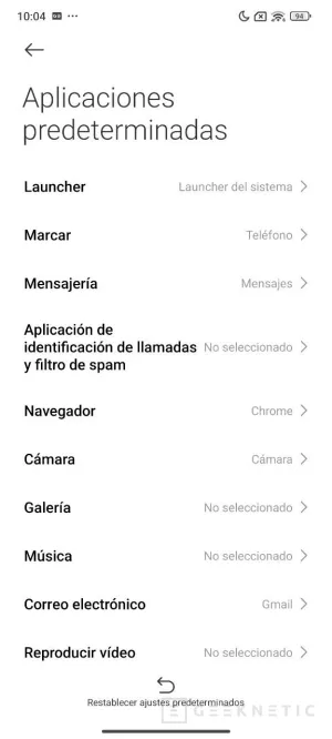 Geeknetic Cómo cambiar las Apps predeterminadas del móvil 6