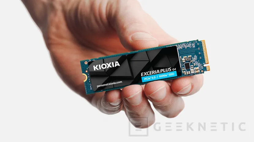 Geeknetic Kioxia ha presentado su disco SSD M.2 Exceria Plus G4 PCIe 5.0 con hasta 10.000 MB/s de lectura 2