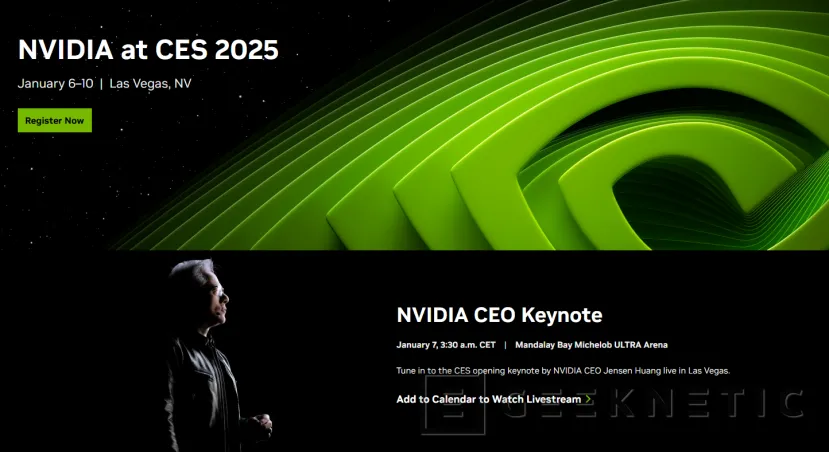 Geeknetic NVIDIA fija la fecha de su conferencia en el CES para el martes 7 de enero a las 3:30 a.m. en España 1