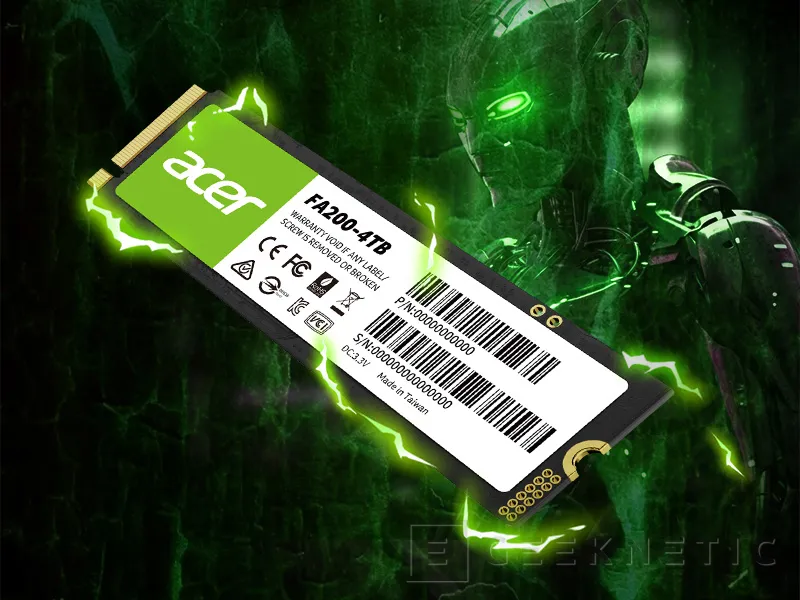 Geeknetic Ya disponible el SSD Acer FA200 con hasta 4 TB y que alcanza los 7.200 MB/s en una interfaz PCIe 4.0 1