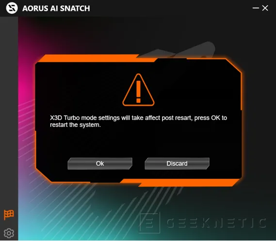 Geeknetic Gigabyte añade la función X3D Turbo a su software AORUS AI SNATCH para habilitarlo desde Windows 1