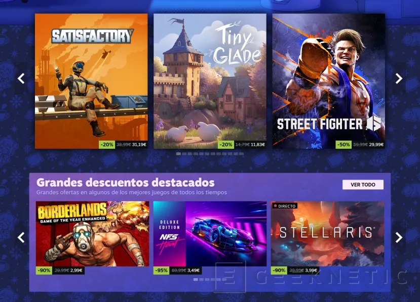 Geeknetic Llegan las Rebajas de Invierno de Steam 2024 con descuentos de hasta el 95%, ¡Juegos por menos de 2 euros! 2