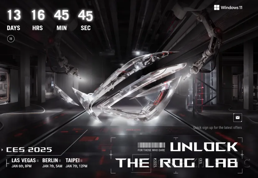 Geeknetic ASUS ROG presentará sus novedades gaming en el CES 2025 el 7 de enero a las 05:00 AM  1