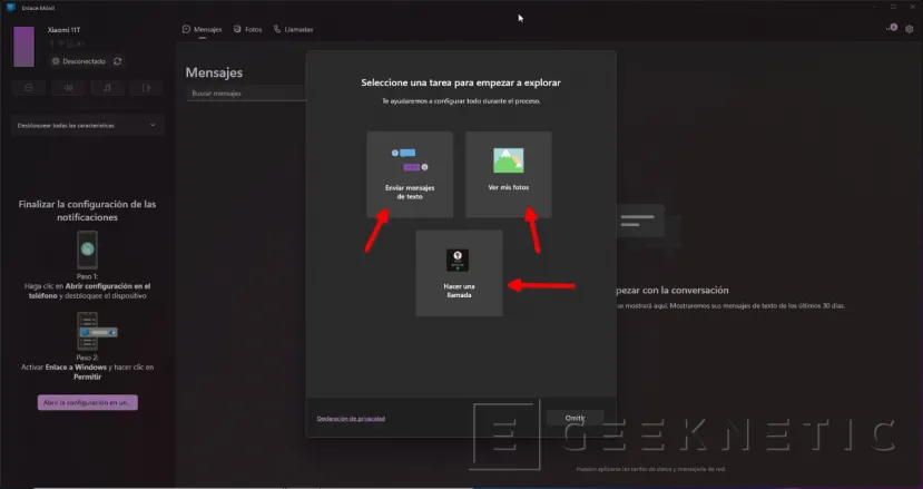 Geeknetic Enlace Móvil: Como configurar y sincronizar el Smartphone desde Windows 11 9