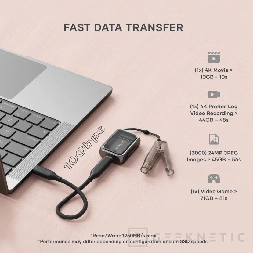 Geeknetic La carcasa Mini NVMe de Satechi para discos SSD M.2 2230 mide solo 45x30x13 mm y pesa 35 gramos  2