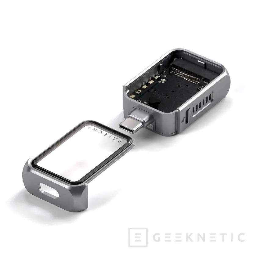 Geeknetic La carcasa Mini NVMe de Satechi para discos SSD M.2 2230 mide solo 45x30x13 mm y pesa 35 gramos  1