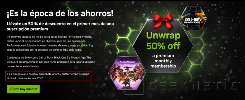 Geeknetic Las ofertas de NVIDIA GeForce Now incluyen 1 mes al 50% y número ilimitado de horas de juego en 2025 1