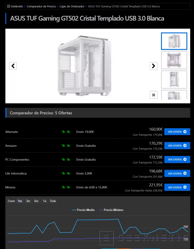 Geeknetic Nueva categoría de Cajas de Ordenador en nuestro Comparador de Precios de Informática 2