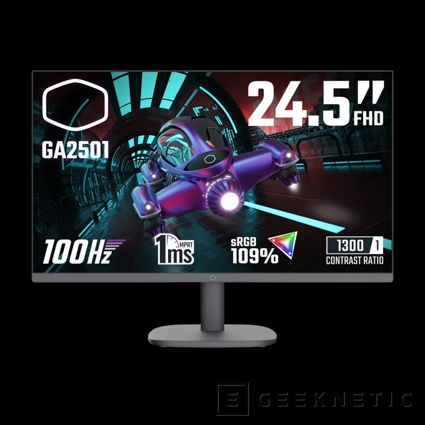 Geeknetic Nuevo monitor Cooler Master GA2501 de 24 pulgadas con VGA, HDMI y salida de audio jack de 3,5 mm 1