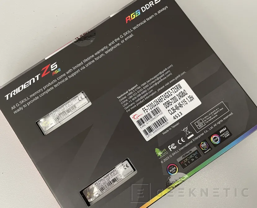 Geeknetic G.Skill Trident Z5 RGB DDR5 Intel XMP 3.0 48GB-7200MHz CL36 Review 2