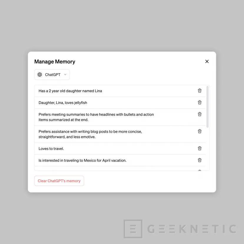 Geeknetic ChatGPT añadirá memoria a su chatbot para ofrecer respuestas personalizadas 1