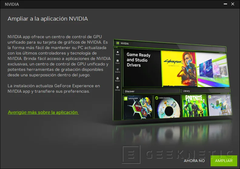 Geeknetic NVIDIA App es la nueva aplicación que reunirá las características del panel de control y GeForce Experiences en una renovada interfaz 1