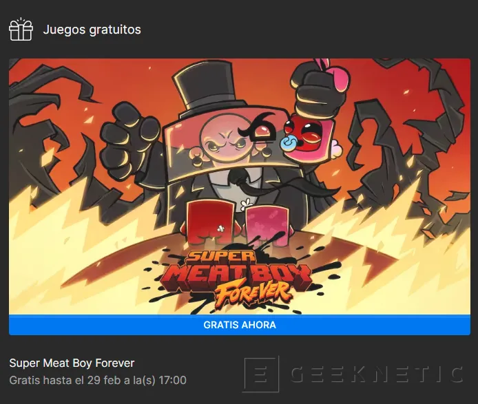 Geeknetic Consigue Gratis Super MeatBoy Forever esta semana en la Epic Games Store 1