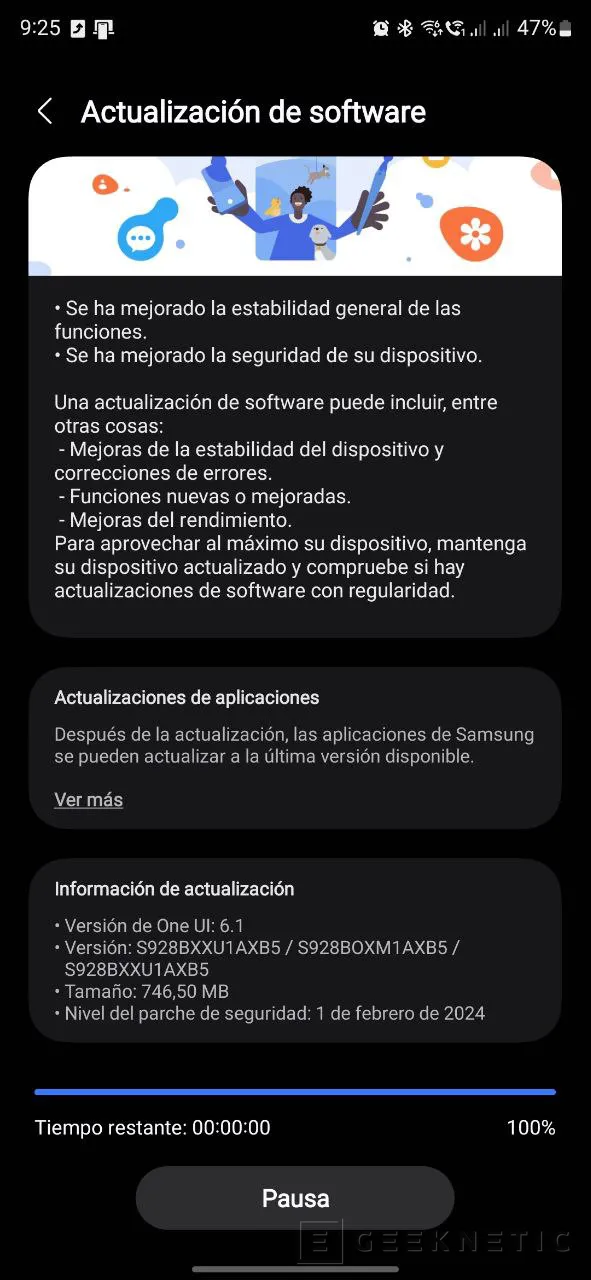 Geeknetic Ya disponible la primera actualización de los Samsung Galaxy S24 Series que corrige los problemas de colores en pantalla y cámara 1