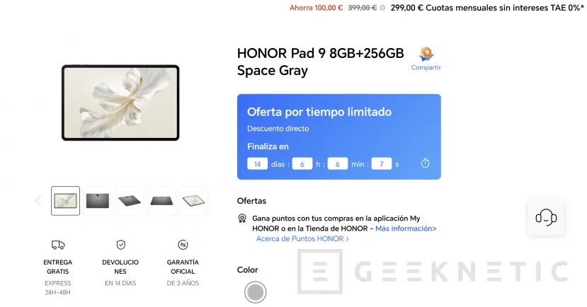 Geeknetic La nueva Honor Pad 9 viene con un Snapdragon 6 gen 1 a 4 nm y 8+8 GB de RAM por 299 euros como oferta de lanzamiento 4