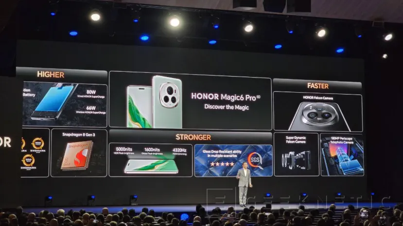 Geeknetic Honor presenta el nuevo Magic 6 Pro, con cámara profesional, pantalla ultra resistente y batería de silicio-carbono 1