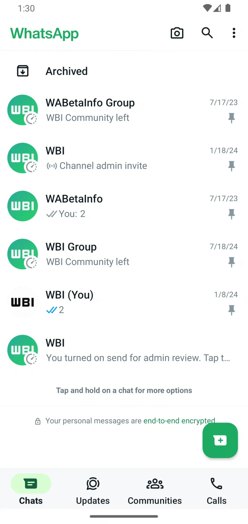Geeknetic WhatsApp está trabajando en una actualización que permita fijar más de 3 chats 1