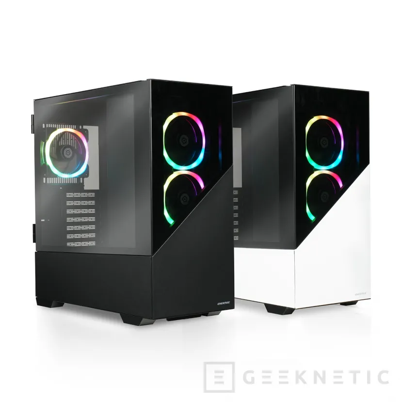 Geeknetic Nueva caja ENERMAX ENERMAXK8 con frontal y lateral de cristal templado y 3 ventiladores ARGB incluidos 1