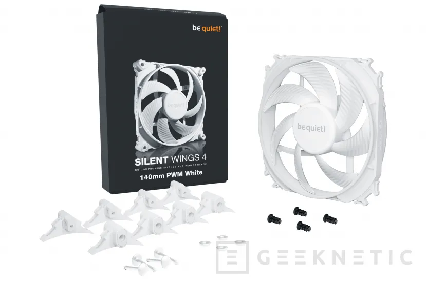 Geeknetic Be Quiet ha lanzado los ventiladores Silent Wings 4 y Silent Wings Pro 4 en color blanco 1