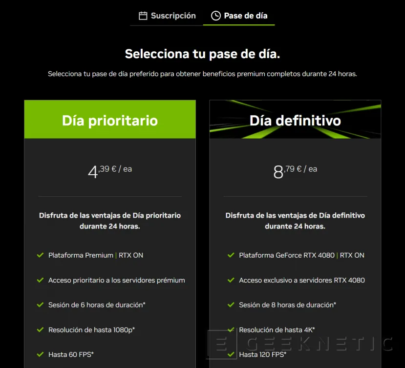Geeknetic NVIDIA ofrece su servicio GeForce Now ahora con pases diarios desde 4,39 euros 3