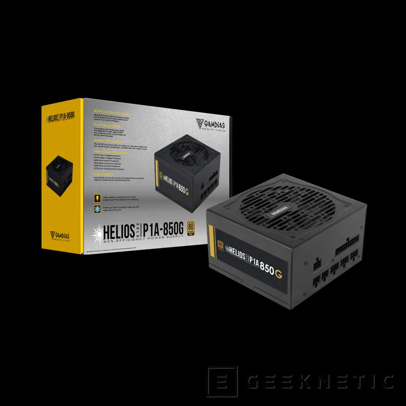 Geeknetic GAMDIAS ha presentado su gama de fuentes de alimentación Helios P1A con certificación 80 PLUS Gold 2