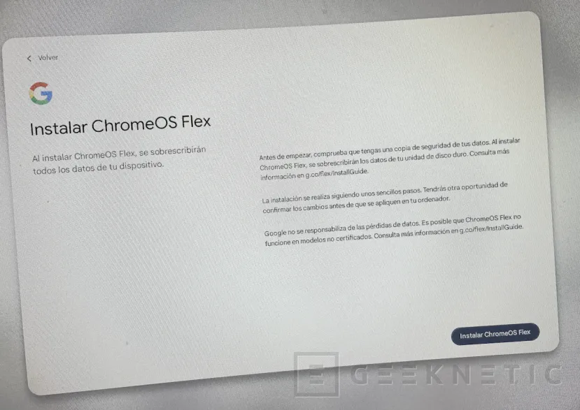 Geeknetic Cómo instalar ChromeOS Flex en tu PC antiguo para darle una nueva vida 11