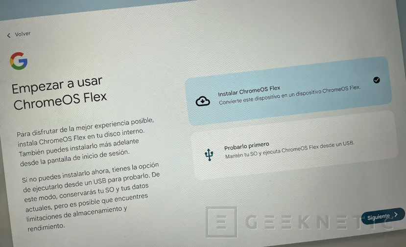 Geeknetic Cómo instalar ChromeOS Flex en tu PC antiguo para darle una nueva vida 10