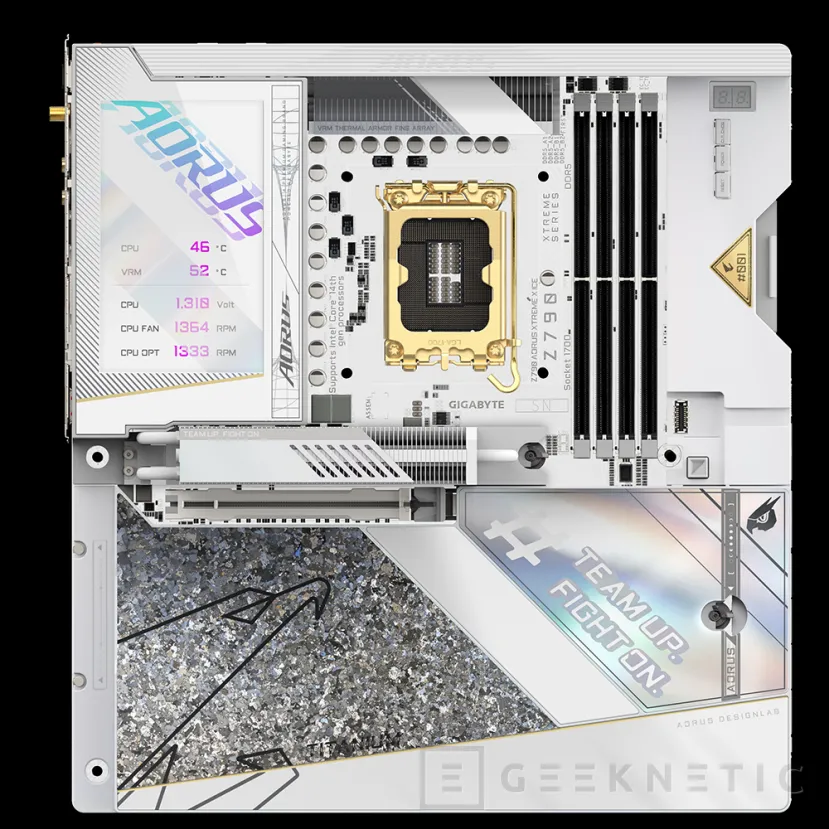 Geeknetic AORUS presenta la serie limitada en blanco EXTREME ICE con una RTX 4080 SUPER y una placa con chipset Z790 2