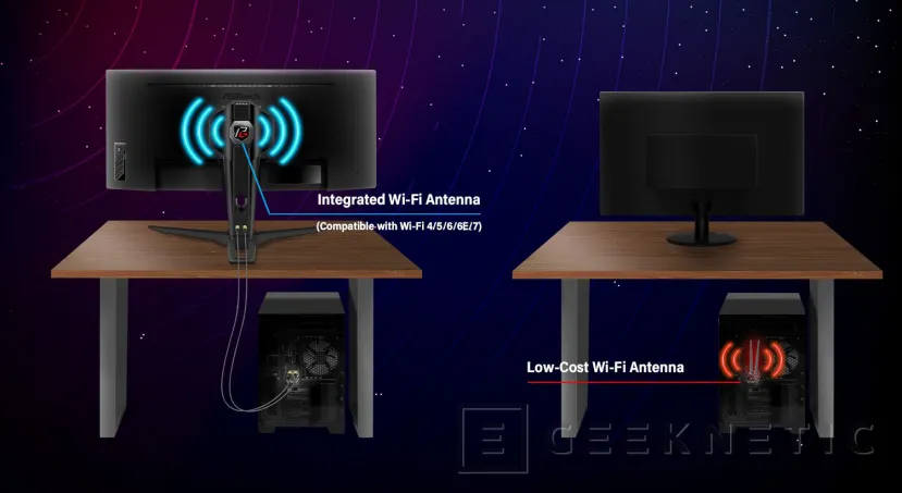 Geeknetic ASRock ha lanzado nuevos monitores Phantom Gaming de 27 pulgadas con antena WiFi incorporada 3
