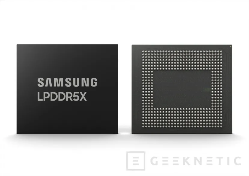 Geeknetic Samsung ha presentado su memoria LPDDR5X a 10.7 Gbps y con 32 GB por paquete 1