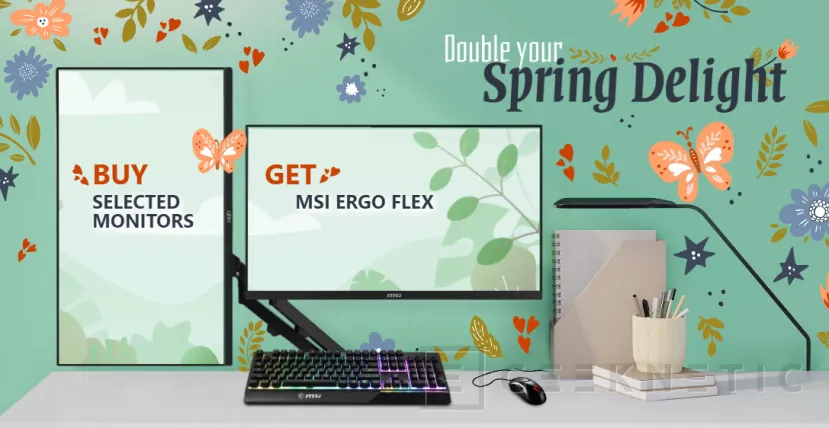 Geeknetic MSI regala un soporte dual Ergo Flex por la compra de sus monitores 1