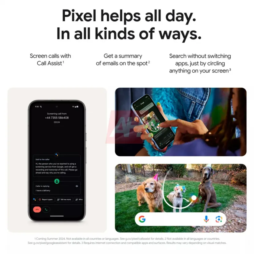 Geeknetic Filtrado material promocional del Google Pixel 8a con fotografías AI-mazing y otras características 3