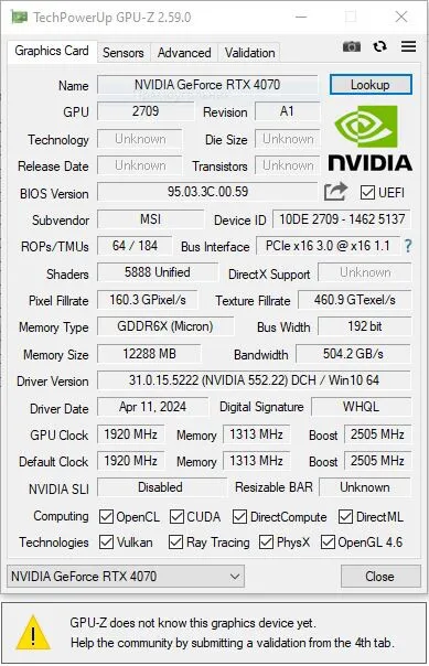 Geeknetic Vista la primera NVIDIA RTX 4070 con la GPU AD103-175 1