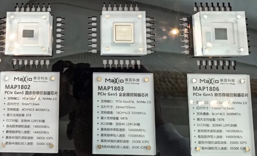 Geeknetic Las controladoras NVMe Maxio PCIe Gen 5 prometen hasta 14,8 GB/s y 3,5 millones de IOPS 1
