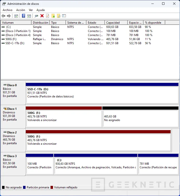 Geeknetic How to mount a RAID 1 or mirror from Windows 9