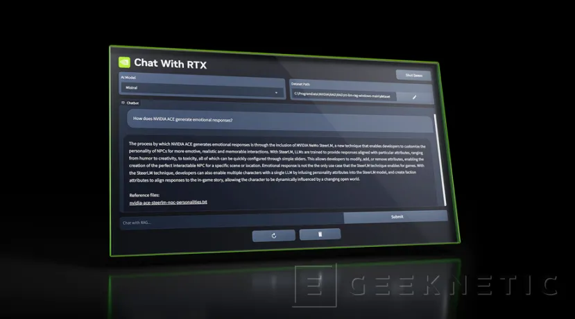 Geeknetic NVIDIA añade Google Gemma y ChatGLM3, compatibilidad con imágenes y lenguaje natural a ChatRTX 2