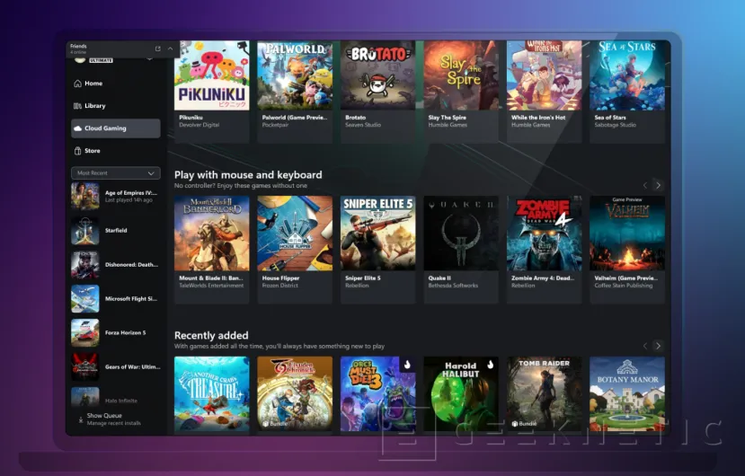 Geeknetic Xbox Cloud Gaming ya soporta teclado y ratón 1