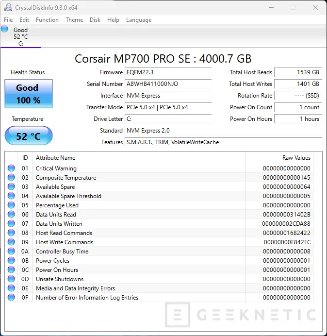 Geeknetic Corsair MP700 Pro SE 4TB Review 6