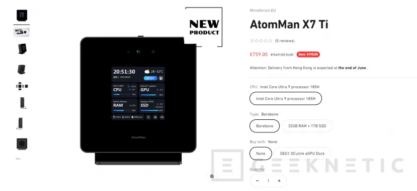 Geeknetic Ya está a la venta el MinisForum AtomMan X7 Ti con el Intel Core 9 185H desde 759 euros 1