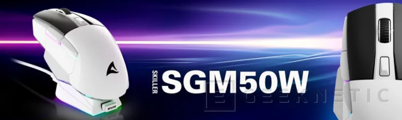 Geeknetic Nuevos ratones gaming Sharkoon SKILLER SGM50W con conectividad inalámbrica y 70 horas de autonomía 2