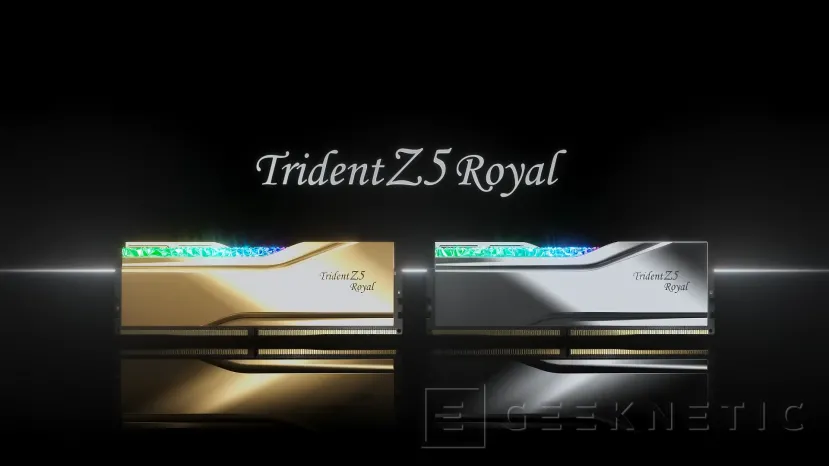 Geeknetic G.Skill muestra las Trident Z5 Royal, una memoria DDR5 con acabados en dorado y plata de aspecto lujoso 2