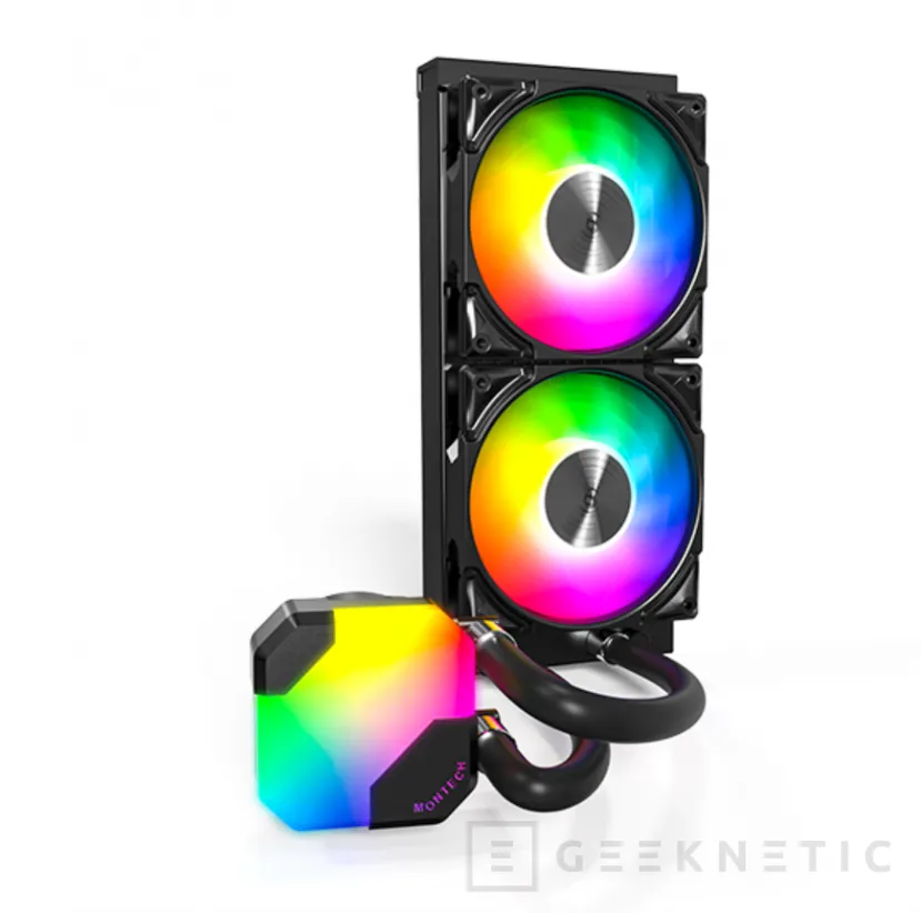 Geeknetic Nuevas RL AiO MONTECH HyperFlow ARGB Series con ventiladores enlazables 2