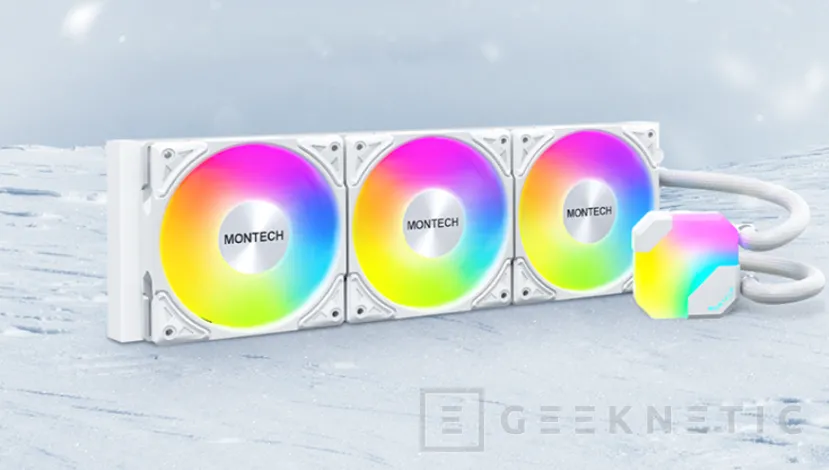 Geeknetic Nuevas RL AiO MONTECH HyperFlow ARGB Series con ventiladores enlazables 1