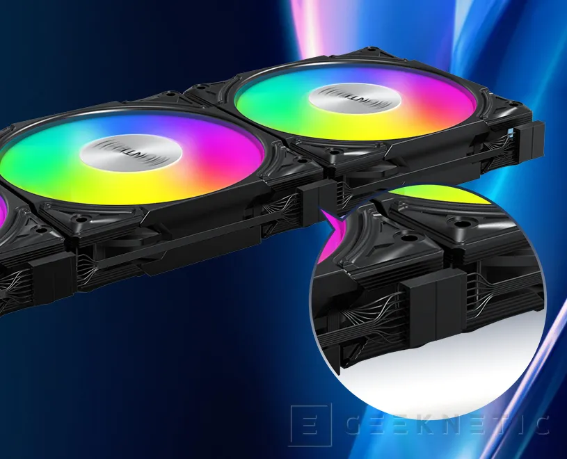 Geeknetic Nuevas RL AiO MONTECH HyperFlow ARGB Series con ventiladores enlazables 3